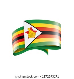 Zimbabwe flag, vector illustration on a white background