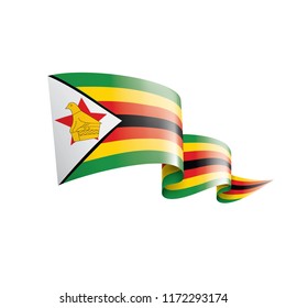 Zimbabwe flag, vector illustration on a white background