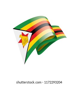 Zimbabwe flag, vector illustration on a white background