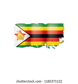 Zimbabwe flag, vector illustration on a white background.