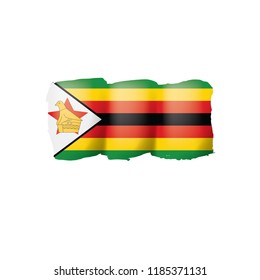 Zimbabwe flag, vector illustration on a white background.