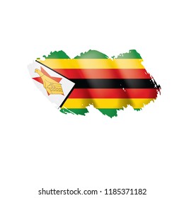 Zimbabwe flag, vector illustration on a white background.