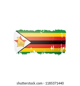 Zimbabwe flag, vector illustration on a white background.