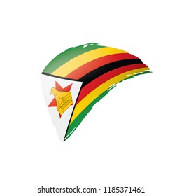 Zimbabwe flag, vector illustration on a white background.