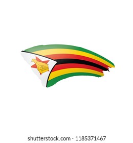 Zimbabwe flag, vector illustration on a white background.