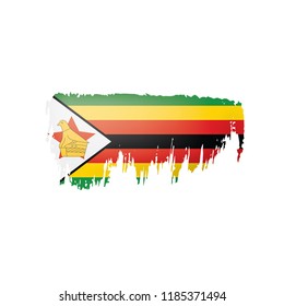 Zimbabwe flag, vector illustration on a white background.