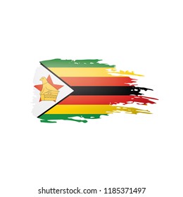 Zimbabwe flag, vector illustration on a white background.
