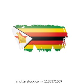 Zimbabwe flag, vector illustration on a white background.