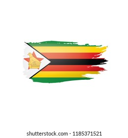 Zimbabwe flag, vector illustration on a white background.