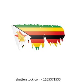 Zimbabwe flag, vector illustration on a white background.