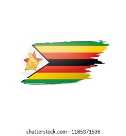 Zimbabwe flag, vector illustration on a white background.