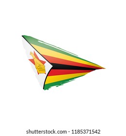 Zimbabwe flag, vector illustration on a white background.