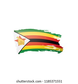 Zimbabwe flag, vector illustration on a white background.