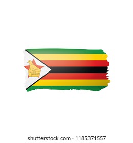 Zimbabwe flag, vector illustration on a white background.