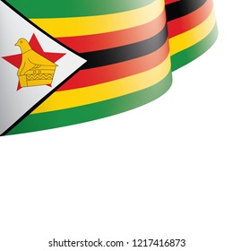 Zimbabwe flag, vector illustration on a white background