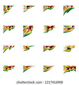 Zimbabwe flag, vector illustration on a white background