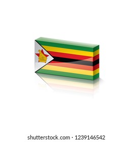 Zimbabwe flag, vector illustration on a white background
