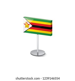 Zimbabwe flag, vector illustration on a white background