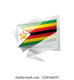 Zimbabwe flag, vector illustration on a white background