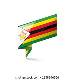 Zimbabwe flag, vector illustration on a white background