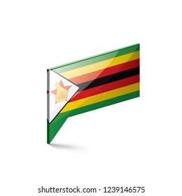 Zimbabwe flag, vector illustration on a white background