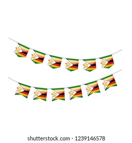 Zimbabwe flag, vector illustration on a white background