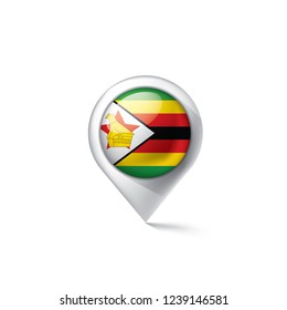 Zimbabwe flag, vector illustration on a white background
