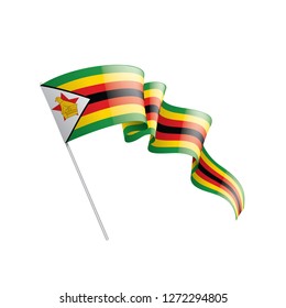 Zimbabwe flag, vector illustration on a white background