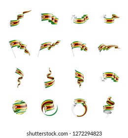 Zimbabwe flag, vector illustration on a white background