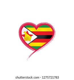 Zimbabwe flag, vector illustration on a white background