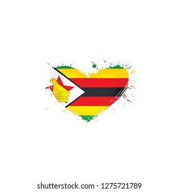 Zimbabwe flag, vector illustration on a white background