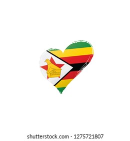 Zimbabwe flag, vector illustration on a white background