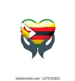 Zimbabwe flag, vector illustration on a white background