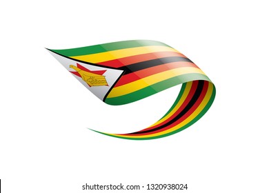 Zimbabwe flag, vector illustration on a white background