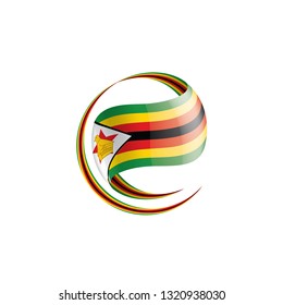 Zimbabwe flag, vector illustration on a white background