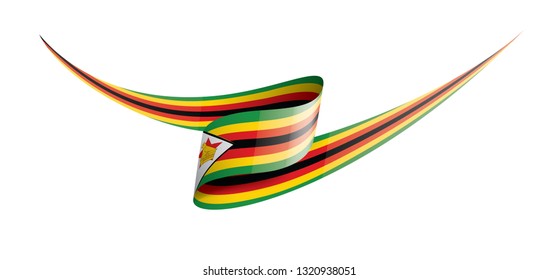 Zimbabwe flag, vector illustration on a white background