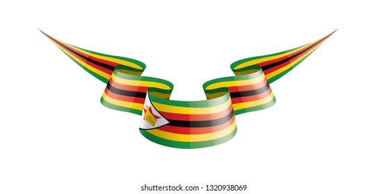 Zimbabwe flag, vector illustration on a white background