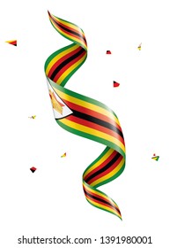 Zimbabwe flag, vector illustration on a white background