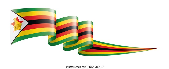 Zimbabwe flag, vector illustration on a white background