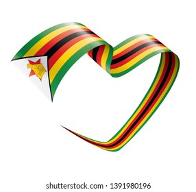 Zimbabwe flag, vector illustration on a white background