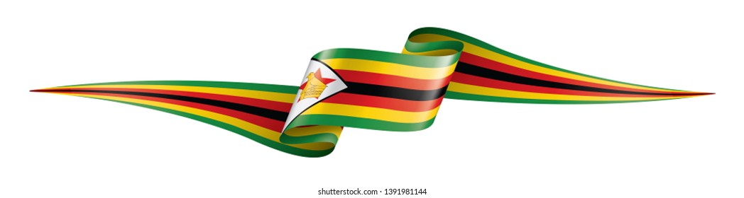 Zimbabwe flag, vector illustration on a white background