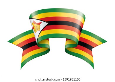 Zimbabwe flag, vector illustration on a white background