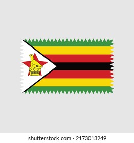 Zimbabwe Flag Vector. National Flag