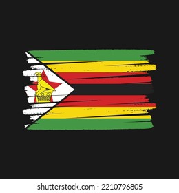 Vector de bandera de Zimbabue. Bandera nacional