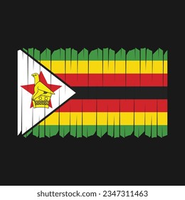 Zimbabwe Flag Vector with transparent background