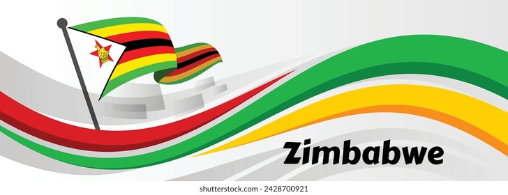 Fondo del Día de la Independencia de Zimbabue. Concepto creativo para banners, carteles e impresión. Ilustración de vector