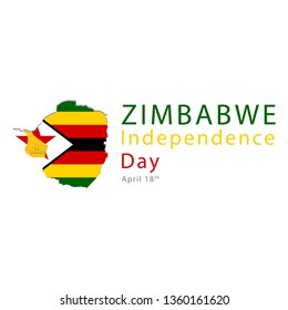 Zimbabwe Independence Day, Happy independence day Zimbabwe template design. Vector Eps 10