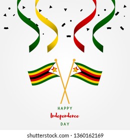 Zimbabwe Independence Day, Happy independence day Zimbabwe template design. Vector Eps 10