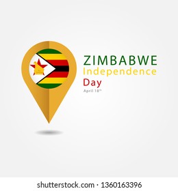 Zimbabwe Independence Day, Happy independence day Zimbabwe template design. Vector Eps 10