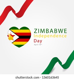 Zimbabwe Independence Day, Happy independence day Zimbabwe template design. Vector Eps 10